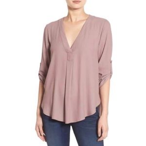 Lush 3/4 Sleeve Tunic Blouse Size Med